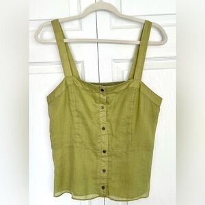 Banana Republic Olive Green Button-Down Top
